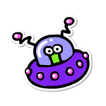 Alien Sticker